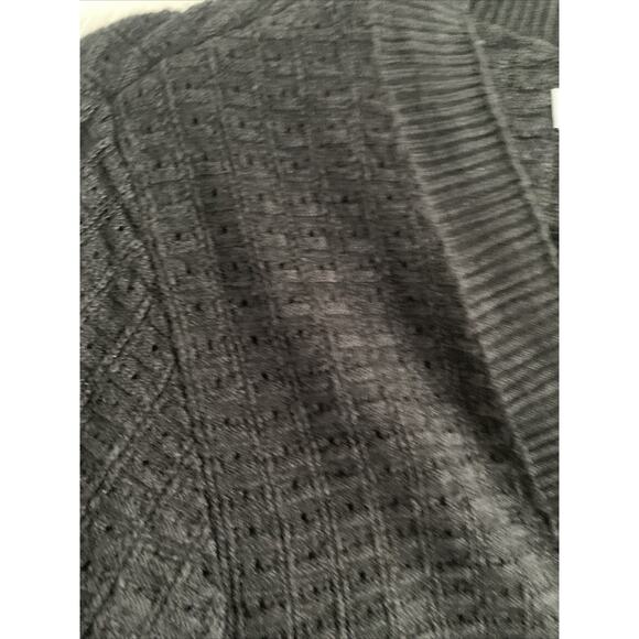 Croft Barrow Womens Medium Black Knit Open Cardigan NEW - Picture 3 of 7